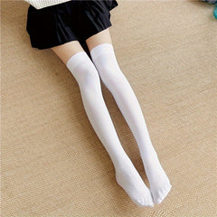 Solid Thigh High Socks Over The Knee Stockings