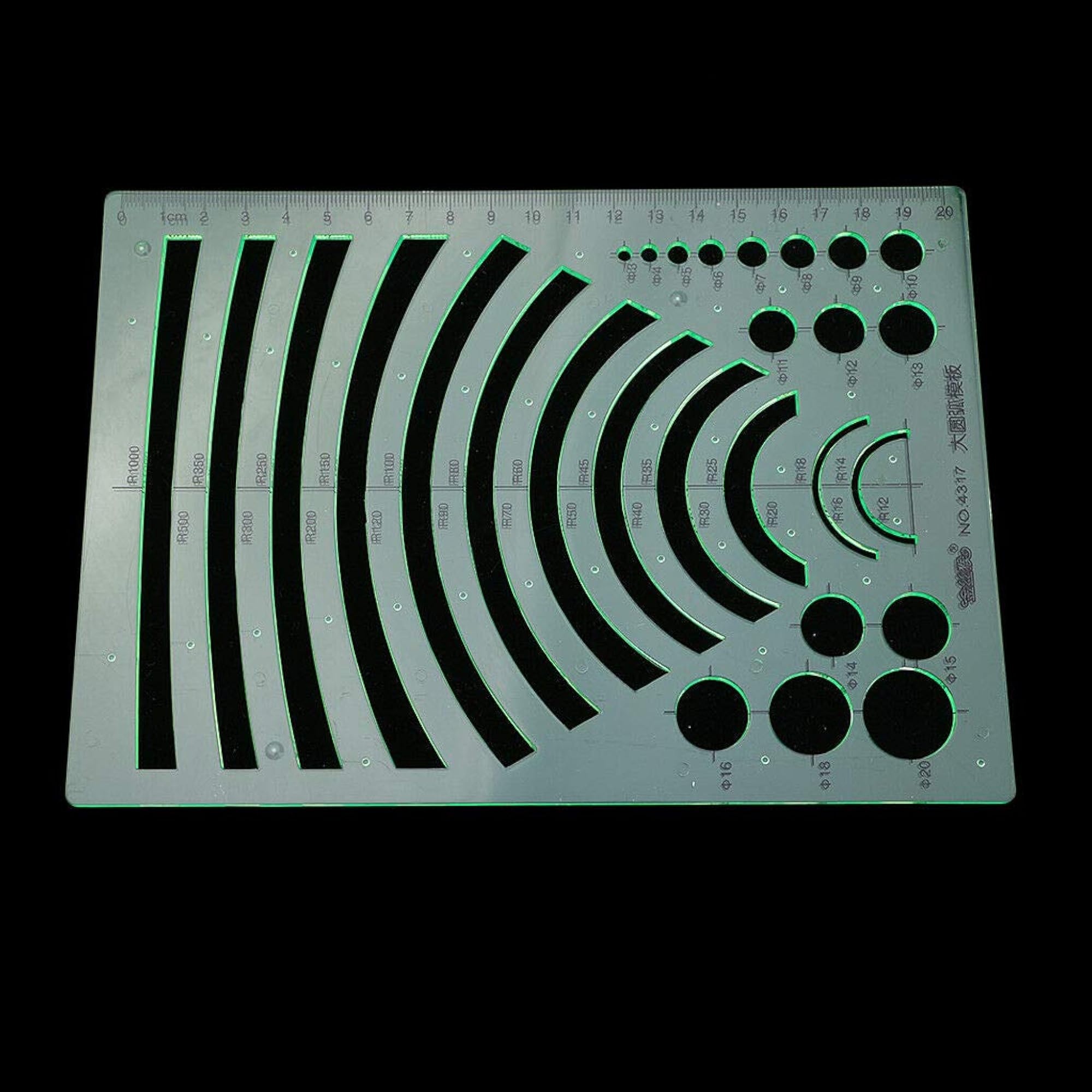 Rectangle Shape Drawing Circle Arc Template Ruler Measuring Tool – CRAZE