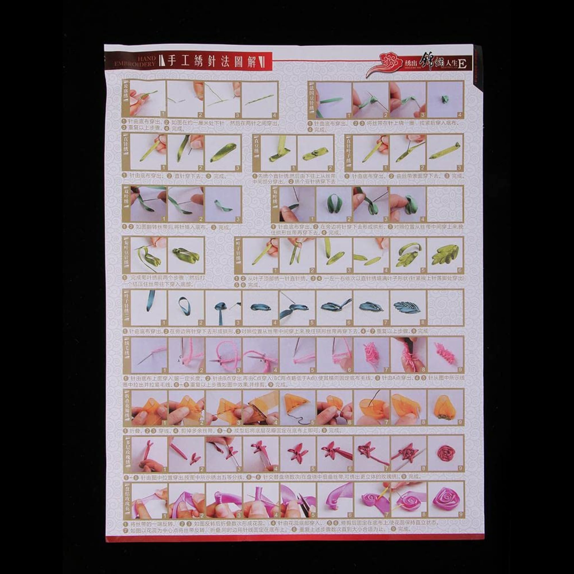 Ribbon Embroidery Kit Flower 2, DIY Craft Project – CRAZE