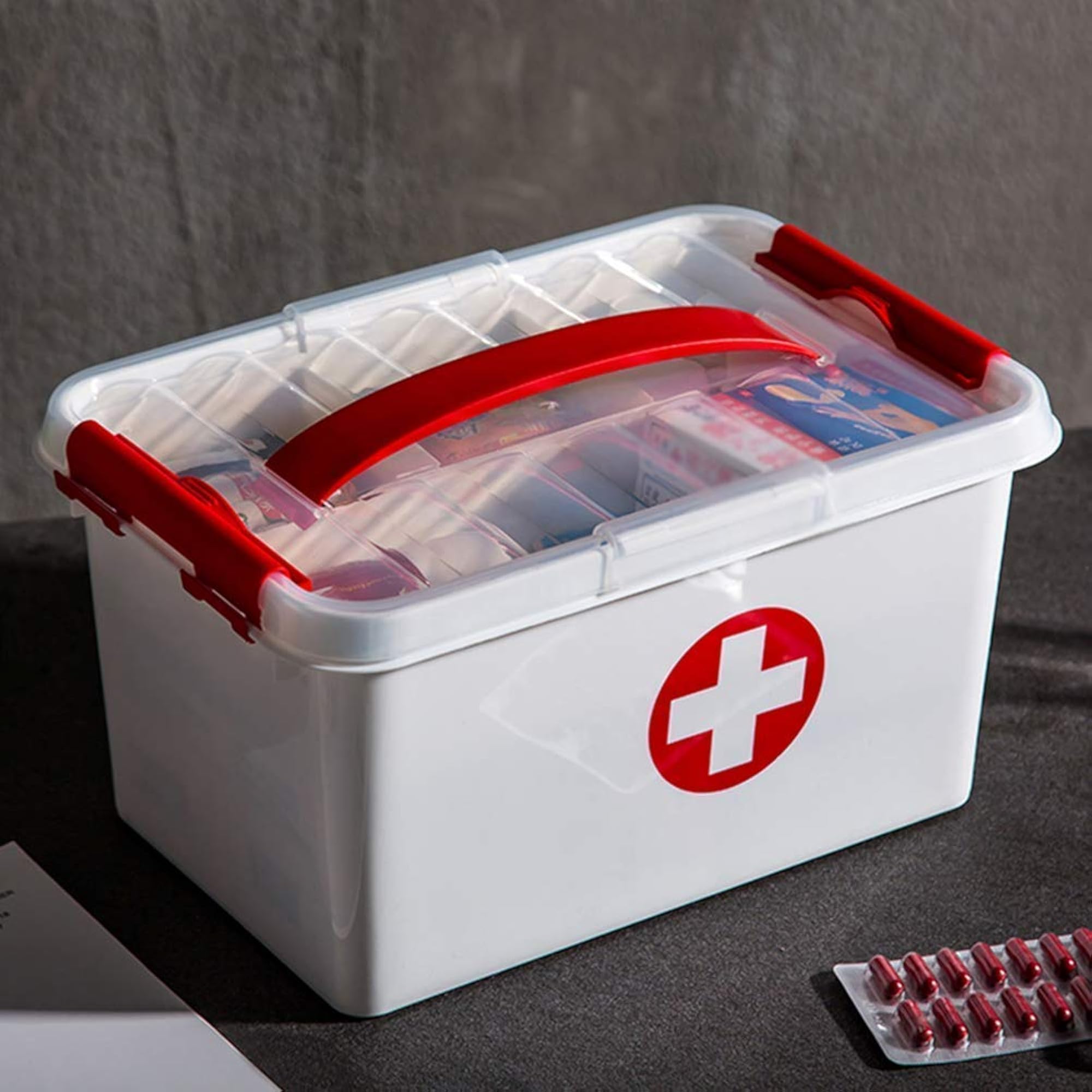 Portable Double Layers Medicine Cabinet First Aid Kit Box – CRAZE