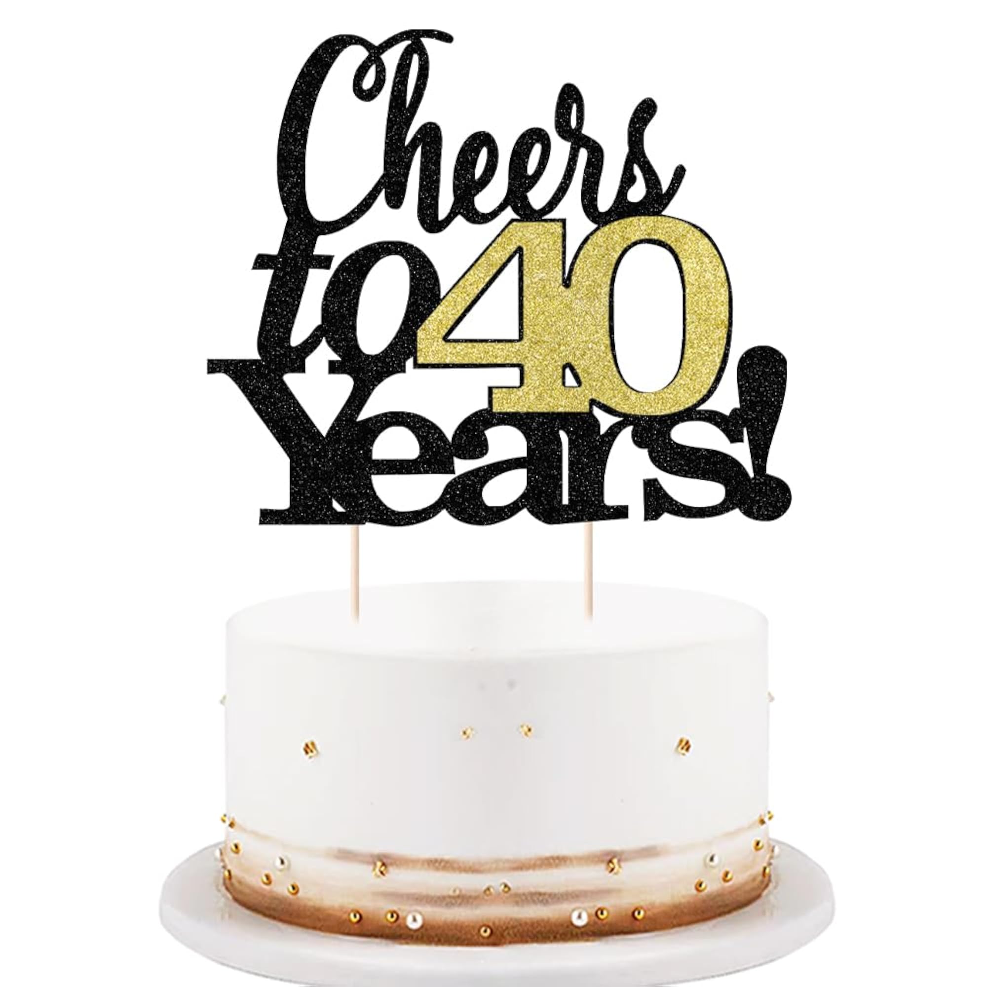 Black Font Golden Numbers Happy Birthday Cake Topper – CRAZE