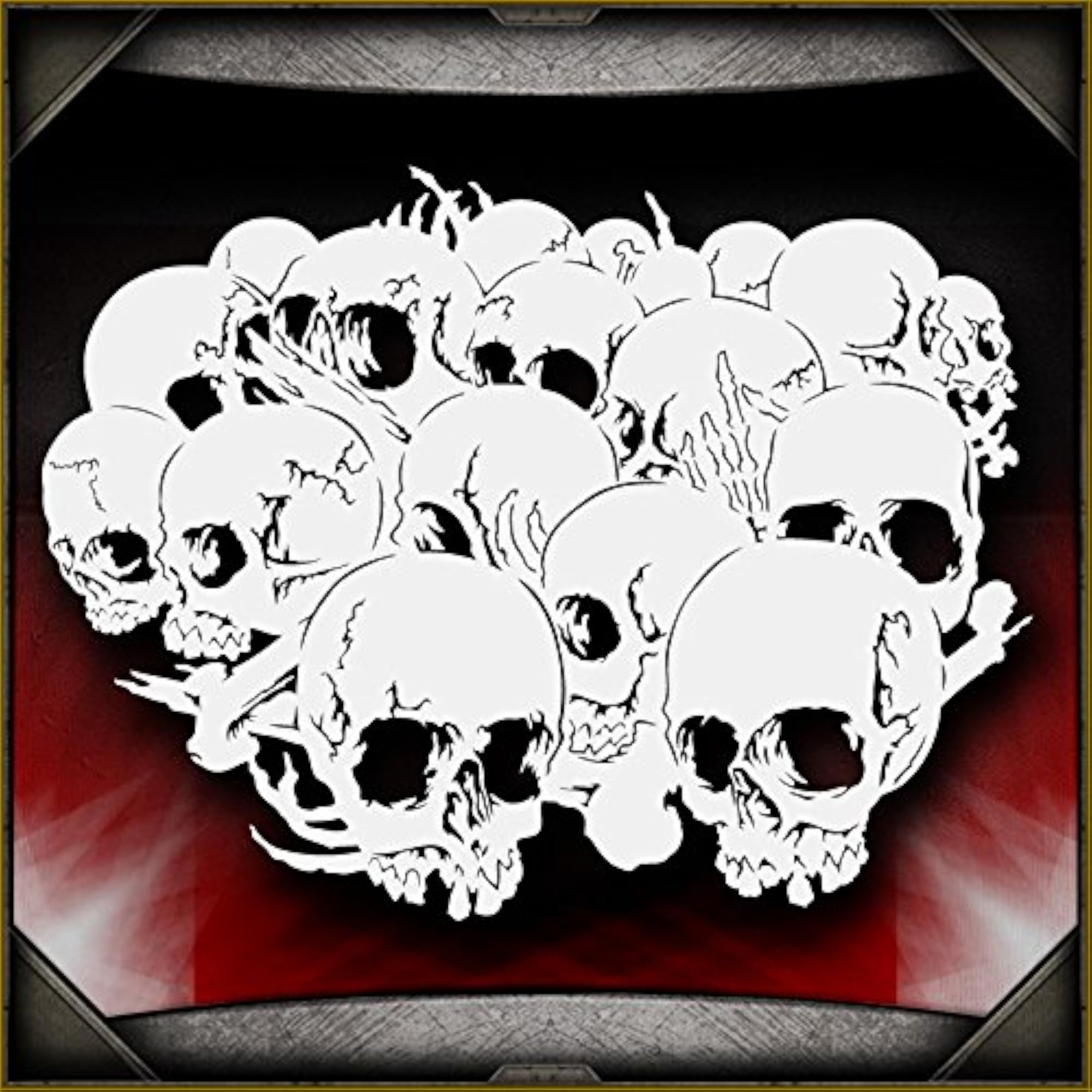 Skull Background 18 Airbrush Stencil Template – CRAZE