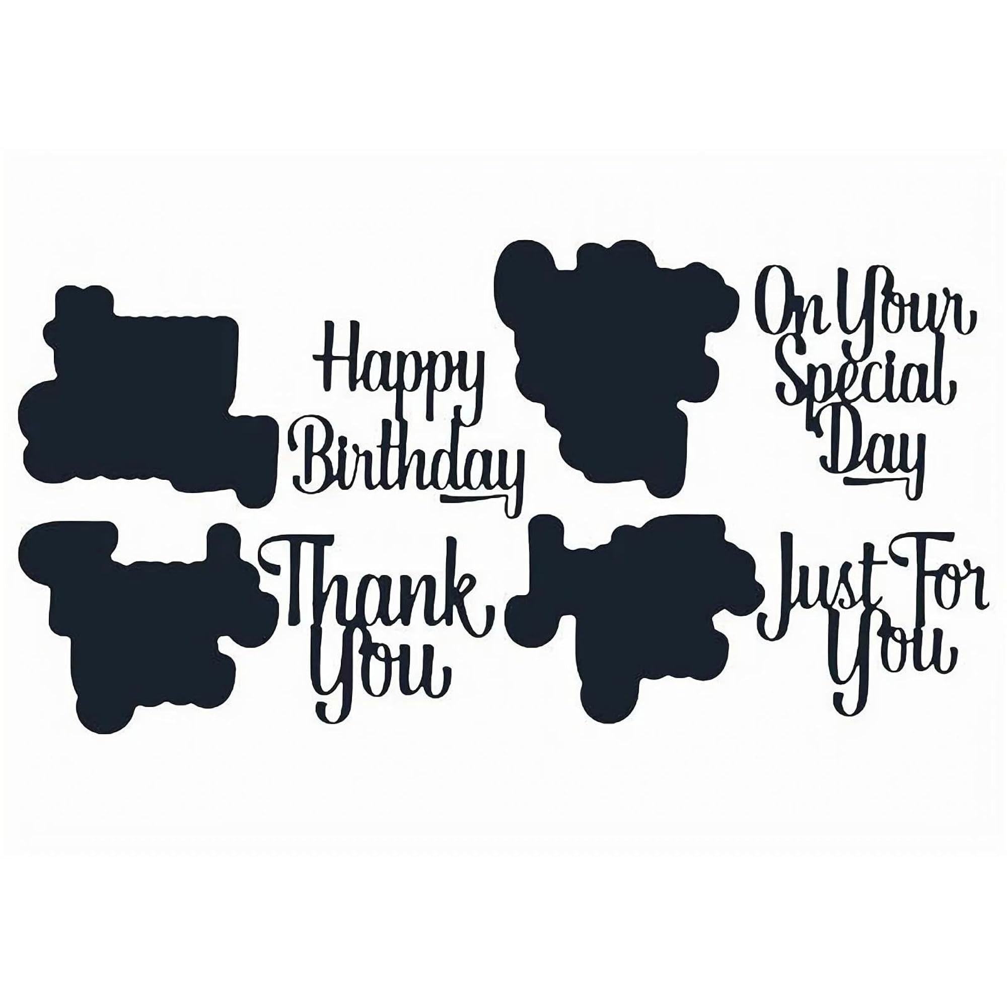 Happy Birthday Stencil Cutting Dies for Embossing Scrapbooking – CRAZE