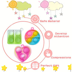 Silicone Bouncing Sensory Toys Mini Push Bubble Toys - 10-50pcs