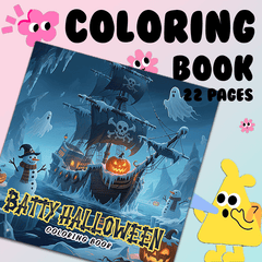Deluxe Gothic Halloween Adult Coloring Book - Ghost Witch Horror Scene