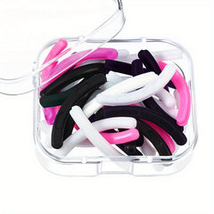 30 pcs Eyelash Curler Refill Pads Silicone Replacements Clear Storage Box
