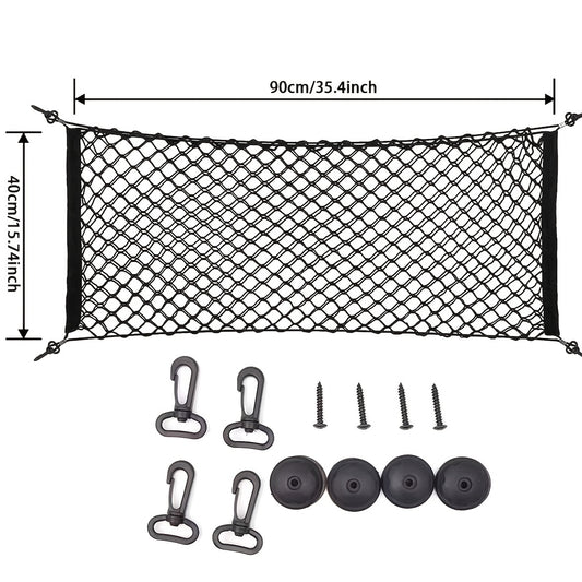 Truck Bed Cargo Net Elastic Storage 12 Mounting Accessories Mesh Pouch
