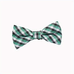 Kids Checkered Striped Bow Tie - Handsome Boys Bow Tie