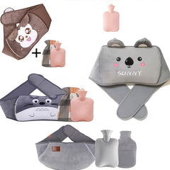 3 Plush Hot Water Bottle & Hand Warmer Set