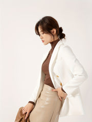 Double Breasted Lapel Neck Blazer Long Sleeve Blazer