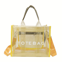 Women's PVC Jelly Crossbody Shoulder Bag Tote Handbag
