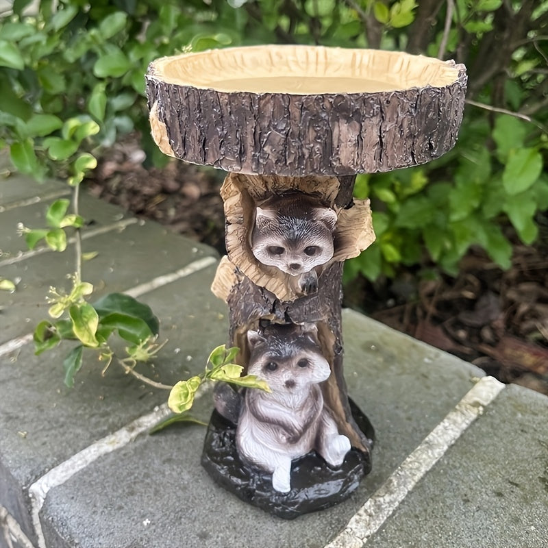 Lovely Wild Bird Feeding Plate Resin Bird Feeder Gift For Garden Decoration
