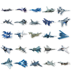 50pcs Fighter Jet Doodle Stickers Military Waterproof Sticker