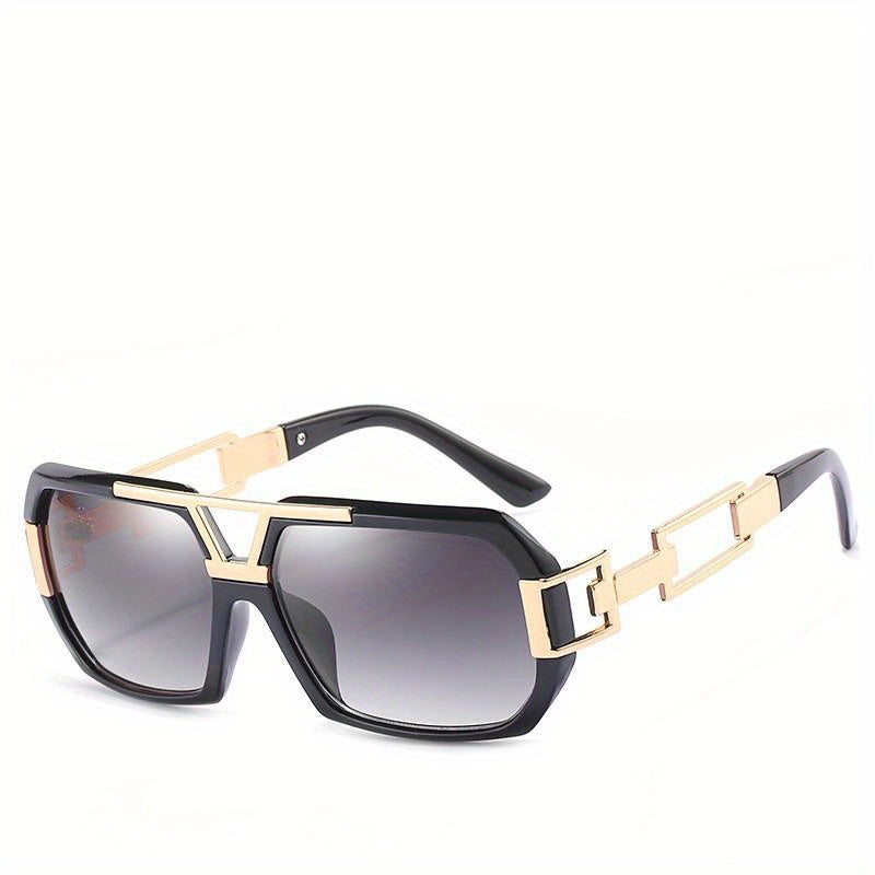Men's Square Sunglasses Large Frame UV Protection Eyewear