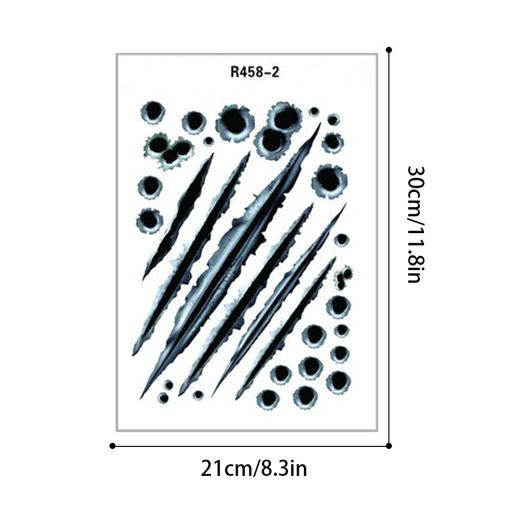3D Simulation Bullet Hole Car Sticker Set