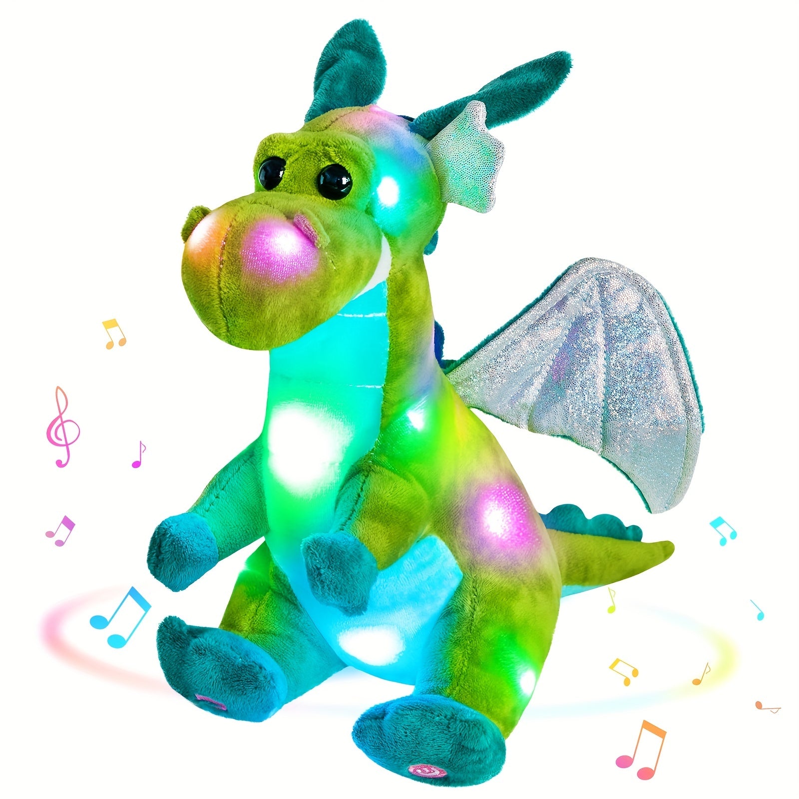 Luminous Dinosaur Plush Toy Soft Stuffed Animal with Wings