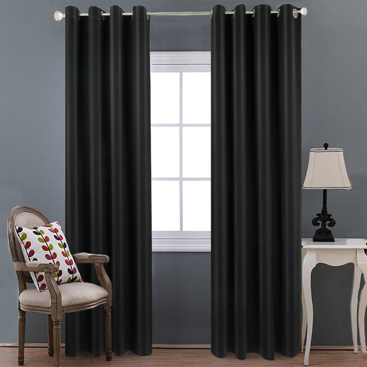Thermal Insulated Blackout Curtains Room Darkening Drapes
