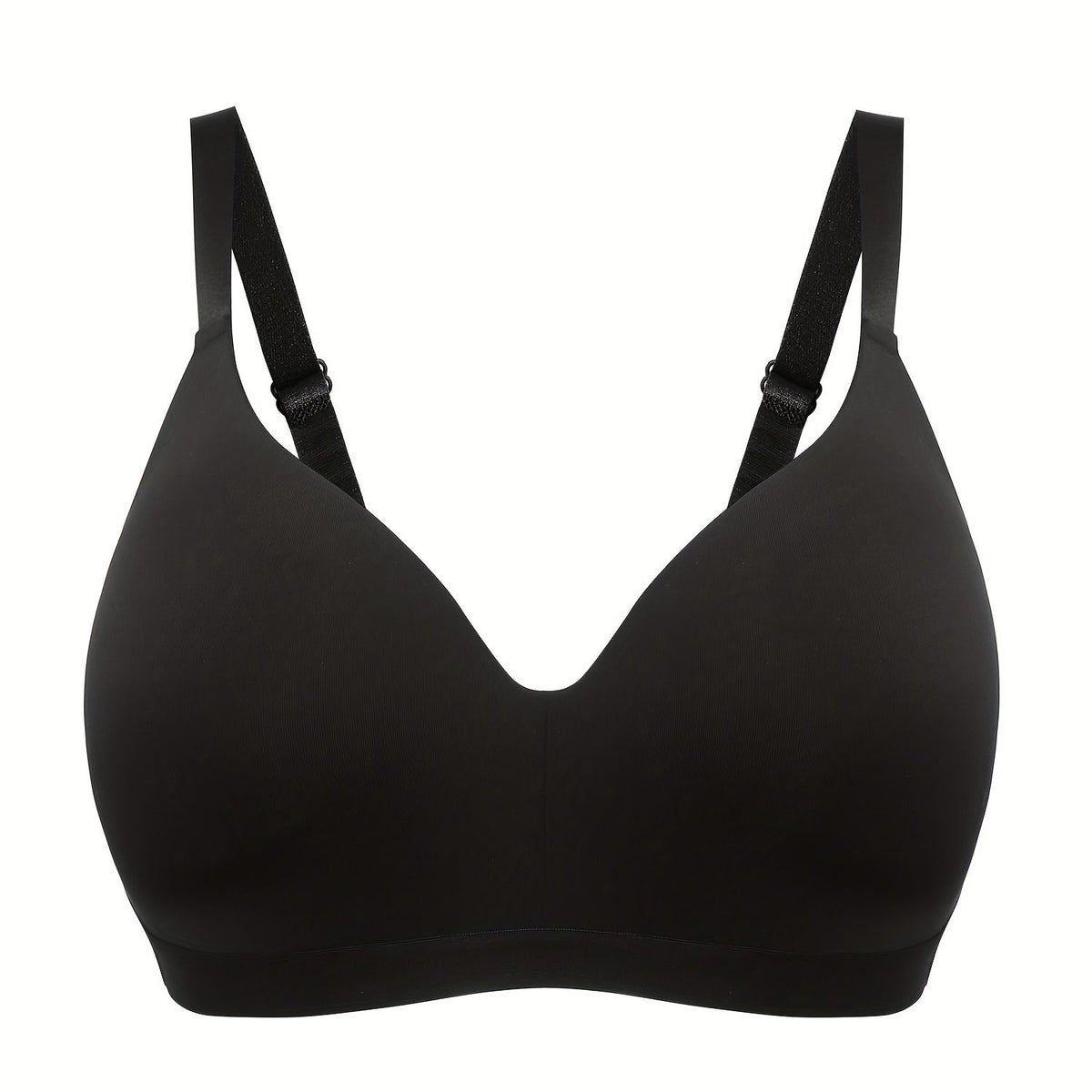 Women's Plus Size Wireless Padded T-shirt Bra - Adjustable Strap