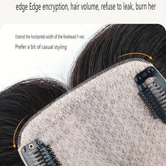 100% Human Hair Mono Topper Clip In Hair Piece for Women - Natural Look
