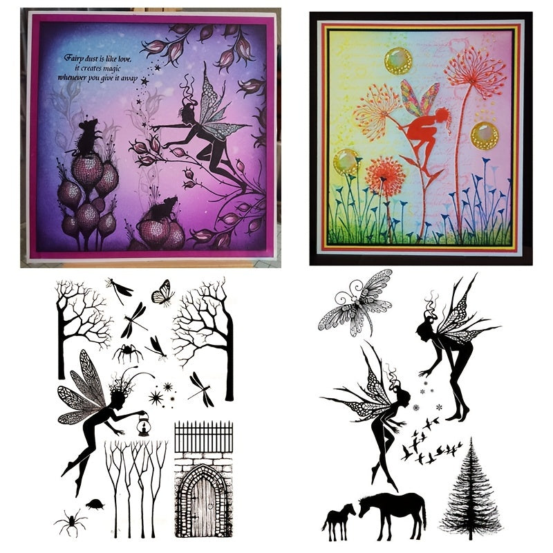 Fairy Series Branch Silicone Clear Stamp for DIY Journals Albums