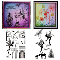 Fairy Series Branch Silicone Clear Stamp for DIY Journals Albums