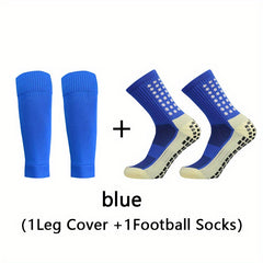 Professional Training Breathable Soccer Socks Set with Leg Cover