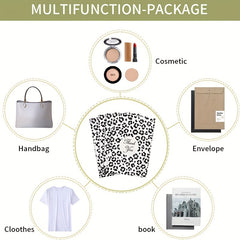 Aluminium Foil Pouch Plastic Mailing Bag Waterproof Leopard Pattern