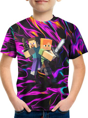Funny 3D Print Tee Short Sleeve Street Wear Round Neck Shirt