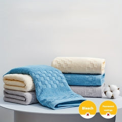 6pcs Fluffy Cotton Face Towel Absorbent Soft Bath Towel