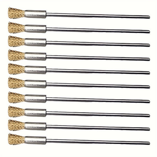 5pcs 3.94in Extended Steel Copper Wire Brush Pen Rust Paint Removal