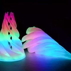 3D Printed Glow Rainbow Spiral Cone UV Absorbing Desk Decor