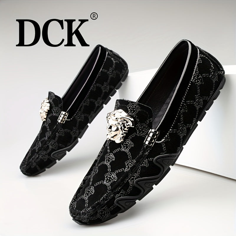 Men's Metallic Decor Moccasin Loafers