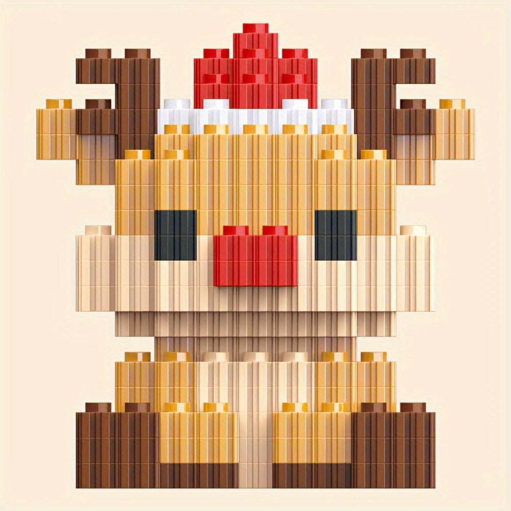 Christmas Reindeer Model Assembly Building Blocks Toys Small Building Blocks