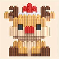 Christmas Reindeer Model Assembly Building Blocks Toys Small Building Blocks