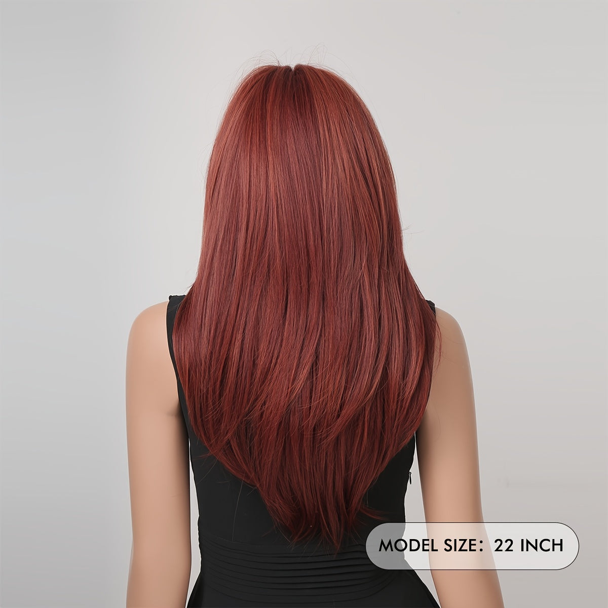 55 88 Cm Butterfly Haircut Omber Long Straight Layered Wigs Synthetic Hair