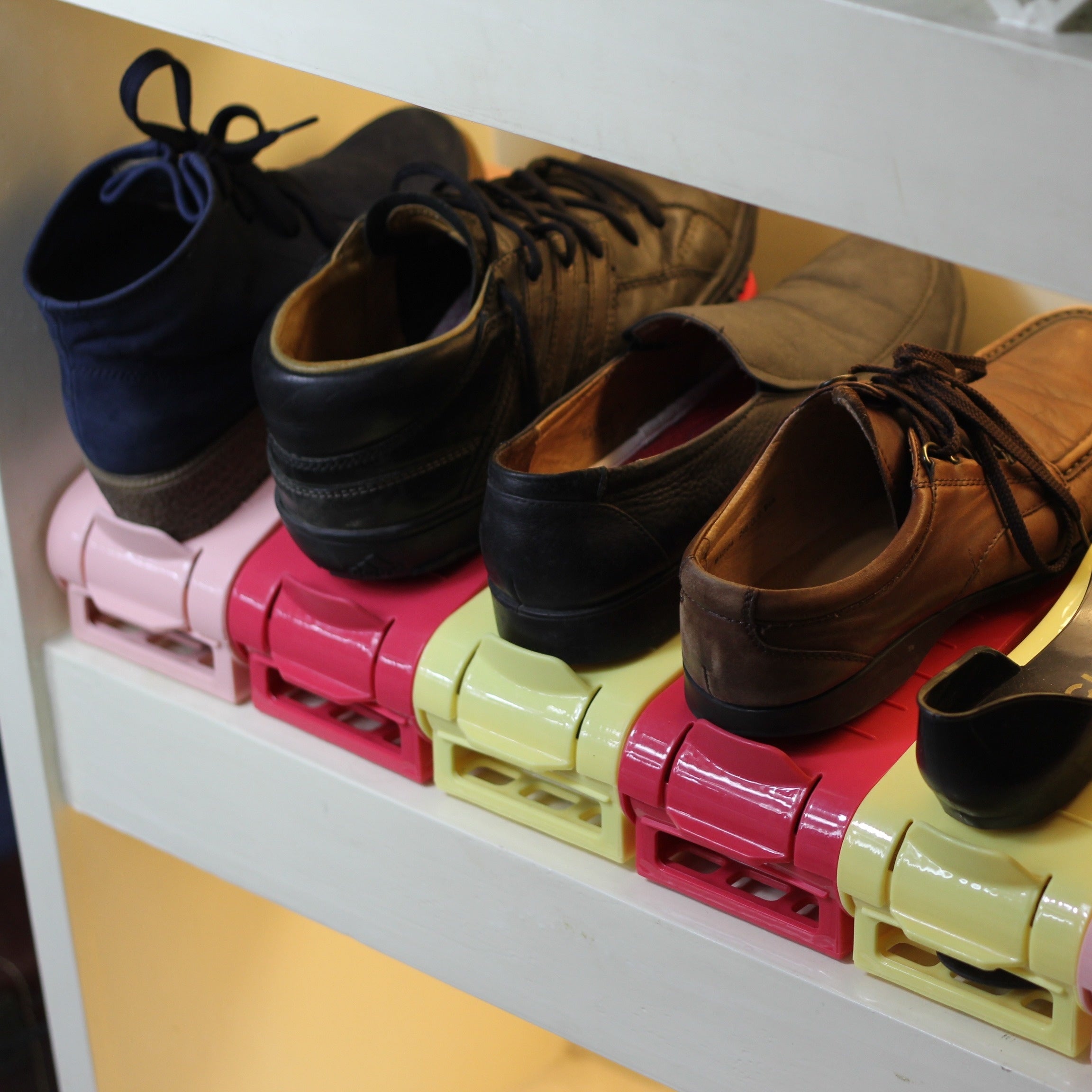 Adjustable Double Layer Shoe Storage Rack Organizer