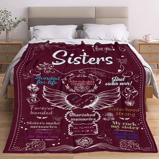 Soft Purple Linen Blanket Gift for Sister Women Birthday Year