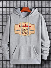 'London' Flag Print Hoodie