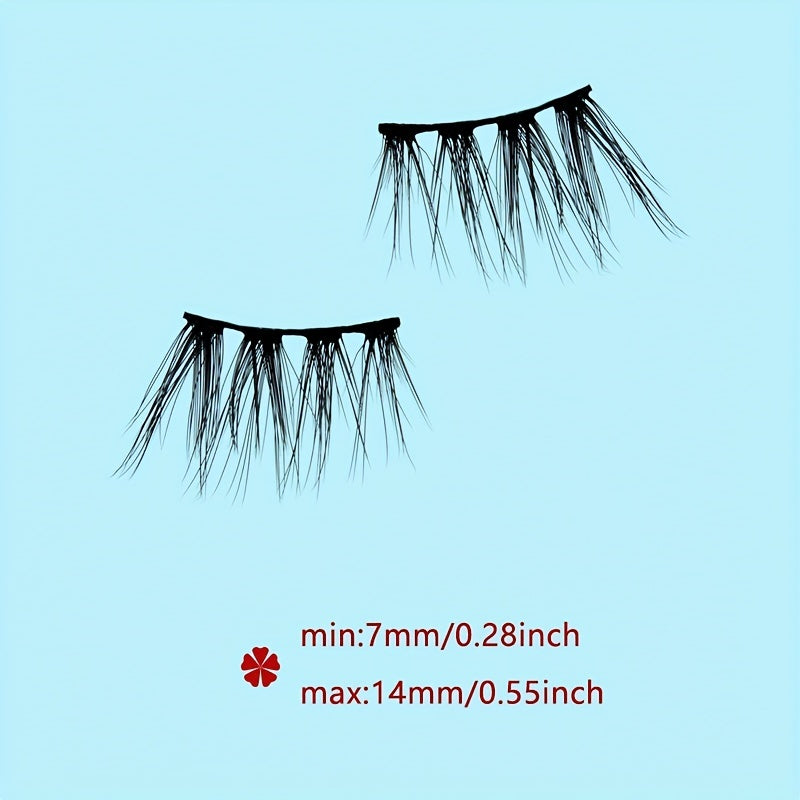6 Pairs Natural Looking Cat Eye False Lashes for Makeup