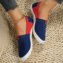 Women's Casual Canvas Slip-On Shoes Lightweight Low Top Sneakers