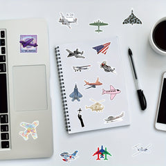 50pcs Plane Stickers Waterproof Decals for Bottles Laptop Refrigerator
