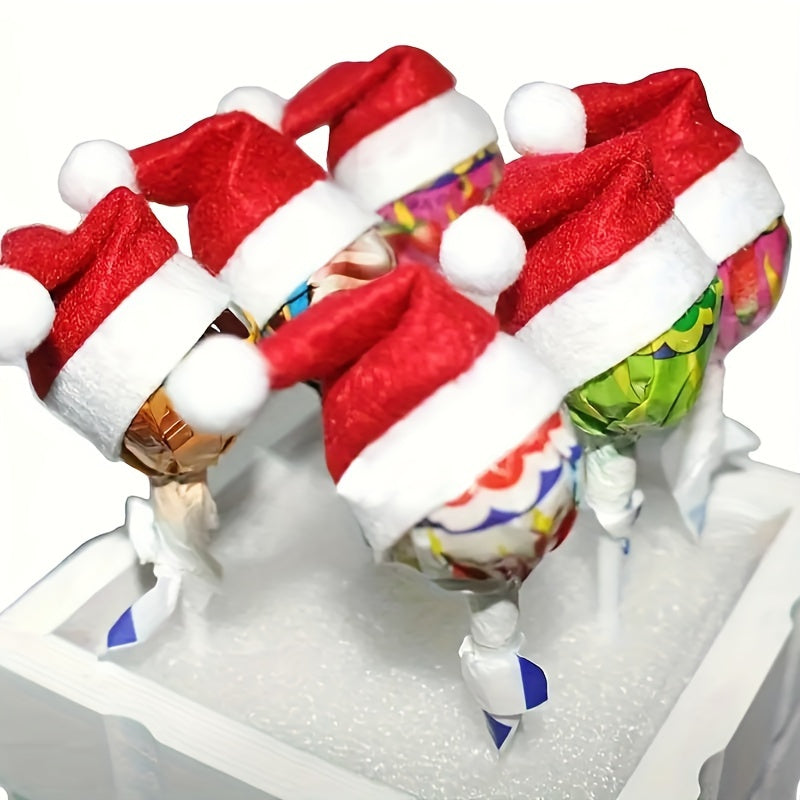 Christmas Hat Lollipop Design Non-woven Small Hat for Home Holiday Party Decor