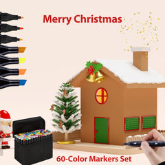 80 Marker Set Twin Tip Alcohol Sketch Marker for Artists & Beginners