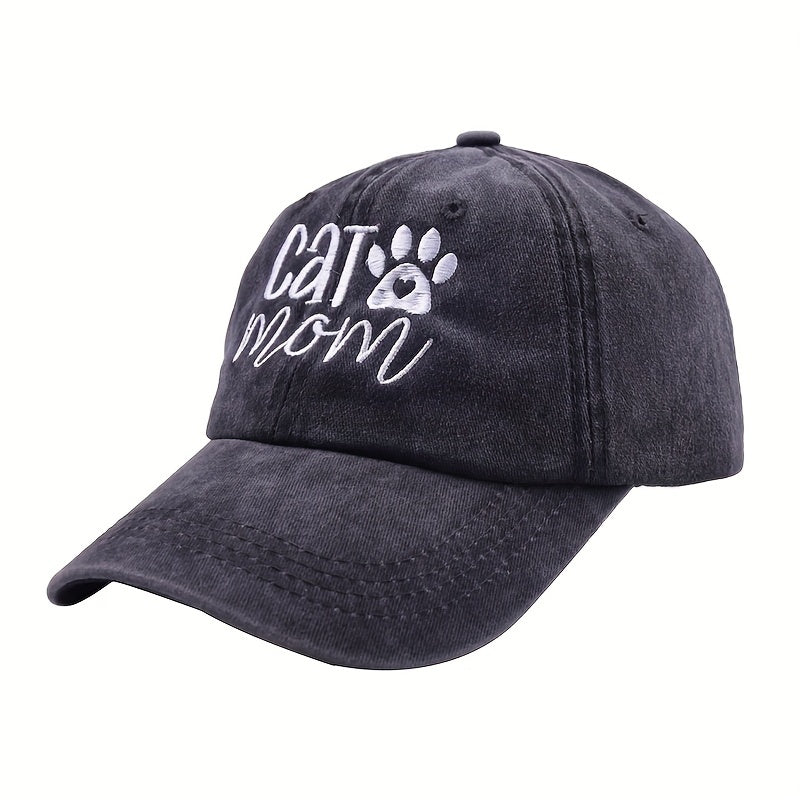 Embroidery Baseball Cap Cartoon Pet Washed Distressed Mom Dad Hats