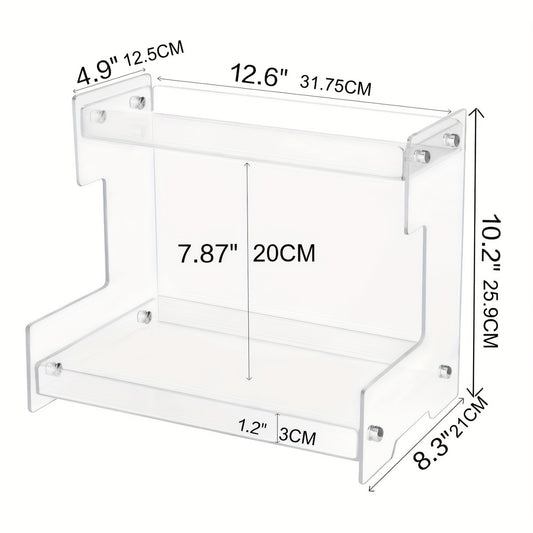 2 Tier Acrylic Bathroom Organizer Countertop Makeup Vanity Perfume Spice Rack