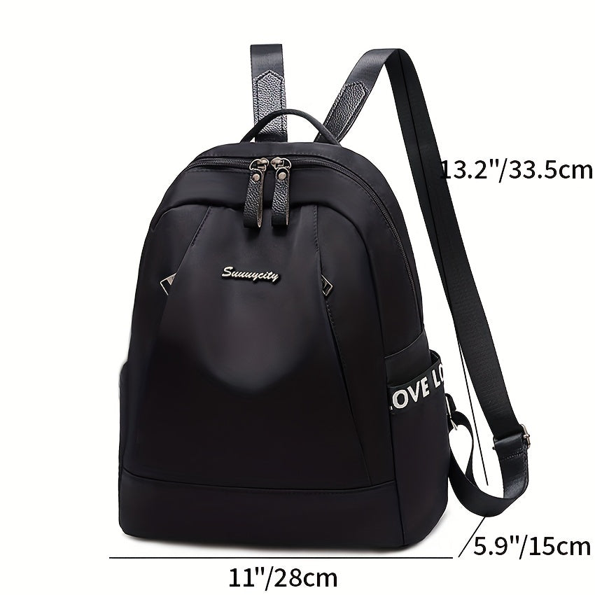 Minimalist Solid Backpack All Match Storage Bag Women's Rucksack