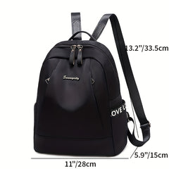 Minimalist Solid Backpack All Match Storage Bag Women's Rucksack