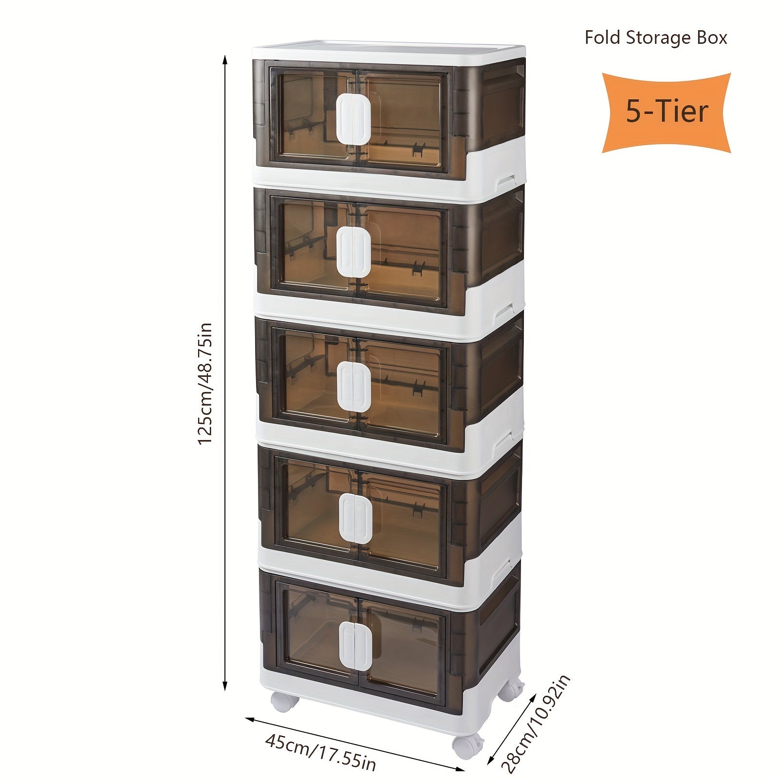 1pc Foldable Single Layer Storage Box with Magnetic Suction