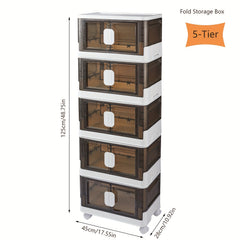 1pc Foldable Single Layer Storage Box with Magnetic Suction