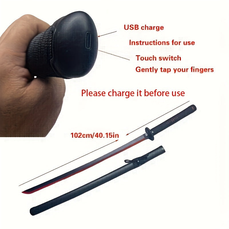 Luminous Samurai Sword USB Charging Anime Sword Cosplay Props